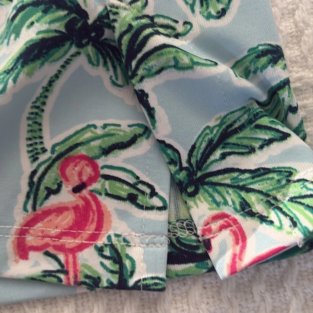 SanSoleil's SolStyle XS Light Blue Flamingo Print Golf Skirt Skort UV50 - Picture 3 of 4